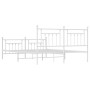 Metal bed frame with headboard and white footboard 180x200 cm by vidaXL, Beds and slatted bases - Ref: Foro24-353608, Price: ...