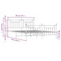 Metal bed frame with headboard and white footboard 180x200 cm by vidaXL, Beds and slatted bases - Ref: Foro24-353608, Price: ...