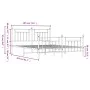 Metal bed frame with headboard and white footboard 180x200 cm by vidaXL, Beds and slatted bases - Ref: Foro24-353608, Price: ...