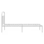 Metal bed frame with white headboard 80x200 cm by vidaXL, Beds and slatted bases - Ref: Foro24-353675, Price: 65,19 €, Discou...