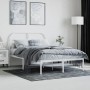 Metallbettgestell mit weißem Kopfteil 135x190 cm von vidaXL, Betten und Lattenroste - Ref: Foro24-353683, Preis: 99,69 €, Rab...