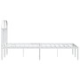 Metallbettgestell mit weißem Kopfteil 135x190 cm von vidaXL, Betten und Lattenroste - Ref: Foro24-353683, Preis: 99,69 €, Rab...