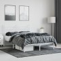 Metal bed frame with white headboard 140x190 cm by vidaXL, Beds and slatted bases - Ref: Foro24-353586, Price: 113,80 €, Disc...