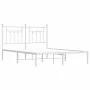 Metallbettgestell mit weißem Kopfteil 140x190 cm von vidaXL, Betten und Lattenroste - Ref: Foro24-353586, Preis: 111,77 €, Ra...
