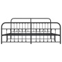 Black metal headboard and footboard bed frame 200x200 cm by vidaXL, Beds and slatted bases - Ref: Foro24-352603, Price: 146,2...