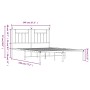 Metal bed frame with white headboard 140x190 cm by vidaXL, Beds and slatted bases - Ref: Foro24-353586, Price: 113,80 €, Disc...