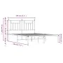 Metallbettgestell mit weißem Kopfteil 140x190 cm von vidaXL, Betten und Lattenroste - Ref: Foro24-353586, Preis: 111,77 €, Ra...