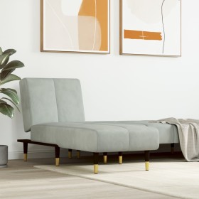 Hellgrauer Samtsofa Diwan von vidaXL, Tagesbetten - Ref: Foro24-352793, Preis: 163,31 €, Rabatt: %