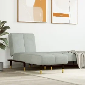 Light gray velvet chaise lounge sofa by vidaXL, Daybeds - Ref: Foro24-352793, Price: 170,34 €, Discount: %