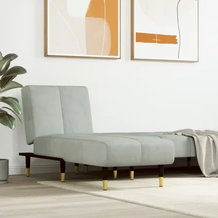 Sofá diván de terciopelo gris claro de vidaXL, Divanes - Ref: Foro24-352793, Precio: 170,34 €, Descuento: %