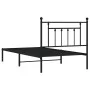 Estructura de cama con cabecero metal negro 100x190 cm de vidaXL, Camas y somieres - Ref: Foro24-353531, Precio: 80,34 €, Des...