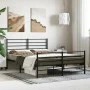 Black metal headboard and footboard bed frame 120x200 cm by vidaXL, Beds and slatted bases - Ref: Foro24-352335, Price: 91,71...