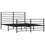 Black metal headboard and footboard bed frame 120x200 cm by vidaXL, Beds and slatted bases - Ref: Foro24-352335, Price: 91,71...