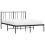 Bed frame with black metal headboard 150x200 cm by vidaXL, Beds and slatted bases - Ref: Foro24-352482, Price: 97,90 €, Disco...