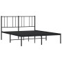 Bettgestell mit schwarzem Metallkopfteil 150x200 cm von vidaXL, Betten und Lattenroste - Ref: Foro24-352482, Preis: 99,47 €, ...
