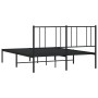 Bettgestell mit schwarzem Metallkopfteil 150x200 cm von vidaXL, Betten und Lattenroste - Ref: Foro24-352482, Preis: 99,47 €, ...