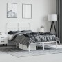 Bettgestell aus Metall mit weißem Kopfteil 120x190 cm von vidaXL, Betten und Lattenroste - Ref: Foro24-352624, Preis: 104,71 ...