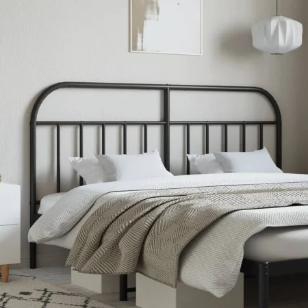 Kopfteil aus schwarzem Metall, 180 cm von vidaXL, Kopf- und Fußteile - Ref: Foro24-353671, Preis: 37,36 €, Rabatt: %