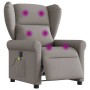 Sillón reclinable de masaje eléctrico tela gris taupe