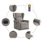 Sillón reclinable de masaje eléctrico tela gris taupe