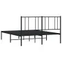 Estructura de cama con cabecero metal negro 160x200 cm de vidaXL, Camas y somieres - Ref: Foro24-352483, Precio: 114,65 €, De...