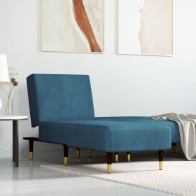 Sofá diván de terciopelo azul