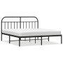 Estructura de cama con cabecero metal negro 183x213 cm de vidaXL, Camas y somieres - Ref: Foro24-353640, Precio: 121,54 €, De...