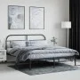 Bed frame with black metal headboard 183x213 cm by vidaXL, Beds and slatted bases - Ref: Foro24-353640, Price: 119,72 €, Disc...