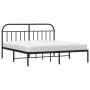 Bed frame with black metal headboard 183x213 cm by vidaXL, Beds and slatted bases - Ref: Foro24-353640, Price: 119,72 €, Disc...