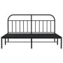 Estructura de cama con cabecero metal negro 183x213 cm de vidaXL, Camas y somieres - Ref: Foro24-353640, Precio: 121,54 €, De...