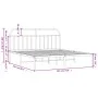 Bed frame with black metal headboard 183x213 cm by vidaXL, Beds and slatted bases - Ref: Foro24-353640, Price: 119,72 €, Disc...
