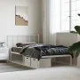 Bettgestell aus Metall mit weißem Kopfteil 90x190 cm von vidaXL, Betten und Lattenroste - Ref: Foro24-352521, Preis: 62,15 €,...