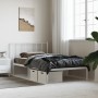 Bettgestell aus Metall mit weißem Kopfteil 90x190 cm von vidaXL, Betten und Lattenroste - Ref: Foro24-352521, Preis: 62,92 €,...