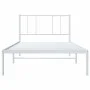 Bettgestell aus Metall mit weißem Kopfteil 90x190 cm von vidaXL, Betten und Lattenroste - Ref: Foro24-352521, Preis: 62,15 €,...