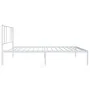 Bettgestell aus Metall mit weißem Kopfteil 90x190 cm von vidaXL, Betten und Lattenroste - Ref: Foro24-352521, Preis: 62,15 €,...