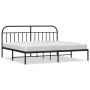 Estructura de cama con cabecero metal negro 200x200 cm de vidaXL, Camas y somieres - Ref: Foro24-353642, Precio: 137,65 €, De...