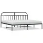 Estructura de cama con cabecero metal negro 200x200 cm de vidaXL, Camas y somieres - Ref: Foro24-353642, Precio: 135,23 €, De...