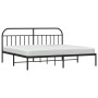 Estructura de cama con cabecero metal negro 200x200 cm de vidaXL, Camas y somieres - Ref: Foro24-353642, Precio: 137,65 €, De...
