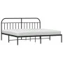 Estructura de cama con cabecero metal negro 200x200 cm de vidaXL, Camas y somieres - Ref: Foro24-353642, Precio: 135,23 €, De...