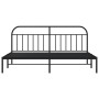 Estructura de cama con cabecero metal negro 200x200 cm de vidaXL, Camas y somieres - Ref: Foro24-353642, Precio: 137,65 €, De...
