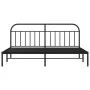 Estructura de cama con cabecero metal negro 200x200 cm de vidaXL, Camas y somieres - Ref: Foro24-353642, Precio: 135,23 €, De...