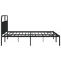 Bettgestell mit schwarzem Metallkopfteil 200x200 cm von vidaXL, Betten und Lattenroste - Ref: Foro24-353642, Preis: 135,23 €,...