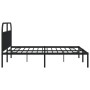 Estructura de cama con cabecero metal negro 200x200 cm de vidaXL, Camas y somieres - Ref: Foro24-353642, Precio: 137,65 €, De...