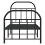 Bed frame with headboard and black metal footboard 75x190 cm by vidaXL, Beds and slatted bases - Ref: Foro24-353643, Price: 8...