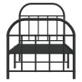 Estructura de cama con cabecero y estribo metal negro 75x190 cm de vidaXL, Camas y somieres - Ref: Foro24-353643, Precio: 81,...