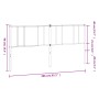 Kopfteil aus weißem Metall, 200 cm von vidaXL, Kopf- und Fußteile - Ref: Foro24-352567, Preis: 23,80 €, Rabatt: %