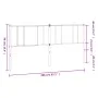 White metal headboard 200 cm by vidaXL, Headboards and footboards - Ref: Foro24-352567, Price: 23,80 €, Discount: %