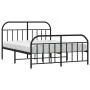 Estructura de cama cabecero y estribo metal negro 180x200 cm de vidaXL, Camas y somieres - Ref: Foro24-353657, Precio: 152,68...