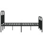 Black metal headboard and footboard bed frame 180x200 cm by vidaXL, Beds and slatted bases - Ref: Foro24-353657, Price: 159,6...