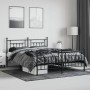Estructura de cama cabecero y estribo metal negro 160x200 cm de vidaXL, Camas y somieres - Ref: Foro24-353558, Precio: 146,87...